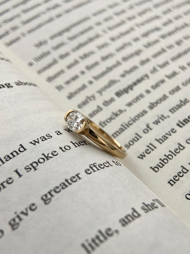 0.5ct-1.50ct East West Oval Cut Lab Grown Diamond Engagement Ring