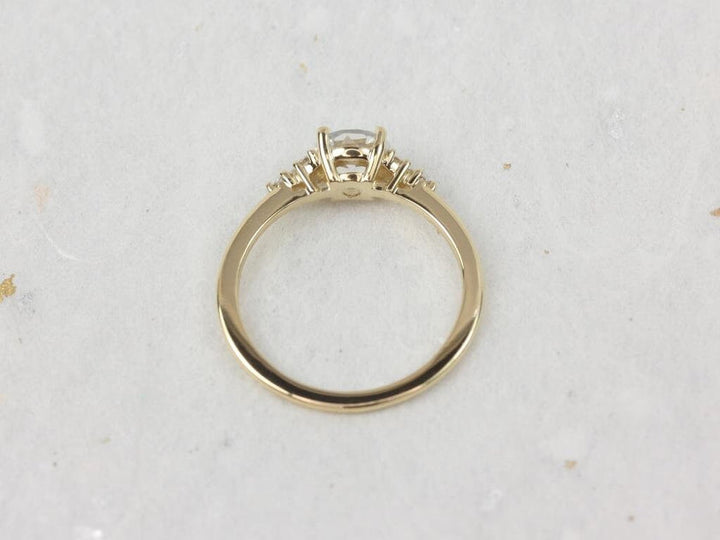 1.50CT Rose Round Cut Lab Grown Cluster Diamond Engagement Ring