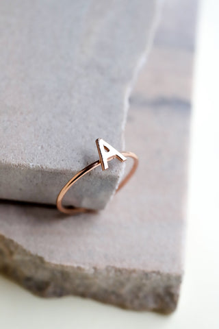 Latter 14K Gold Ring Gift for Mother's Day