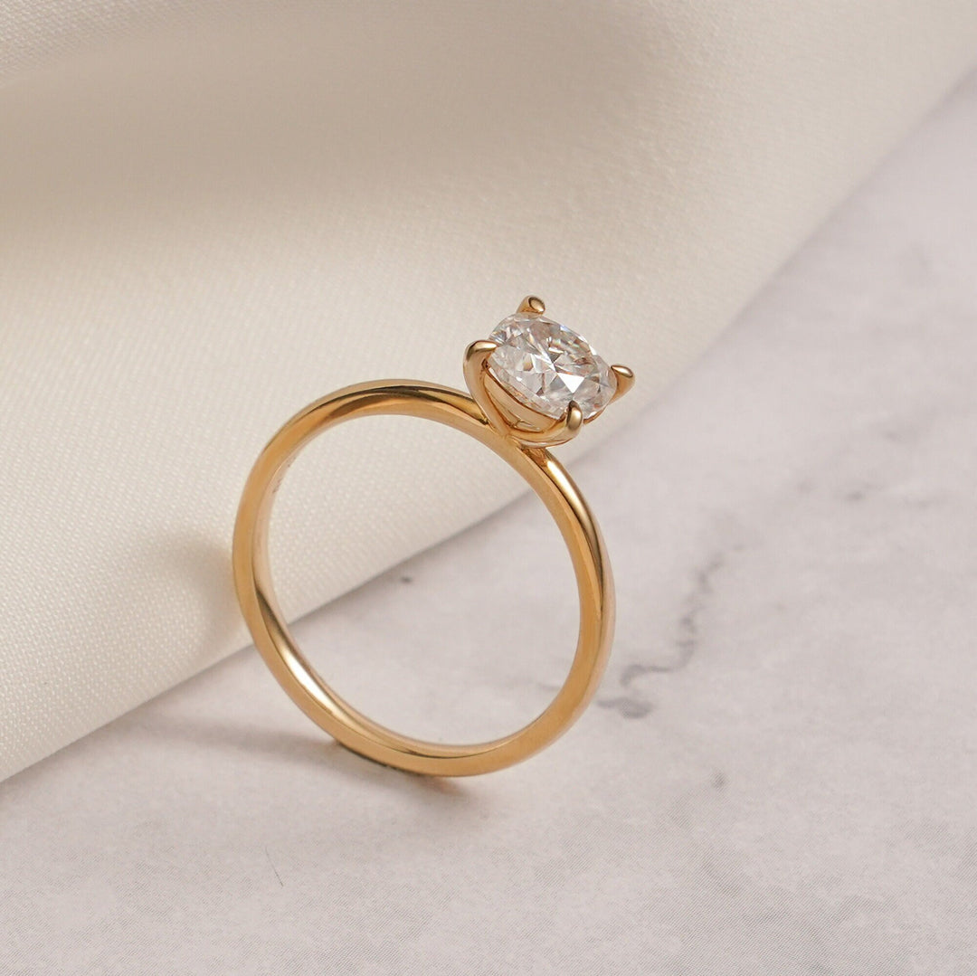 1.0ct-2.0ct Cushion Cut Lab Grown Diamond Solitaire Engagement Ring