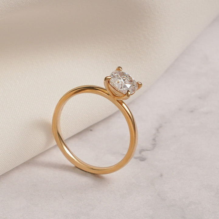 1.0ct-2.0ct Cushion Cut Lab Grown Diamond Solitaire Engagement Ring