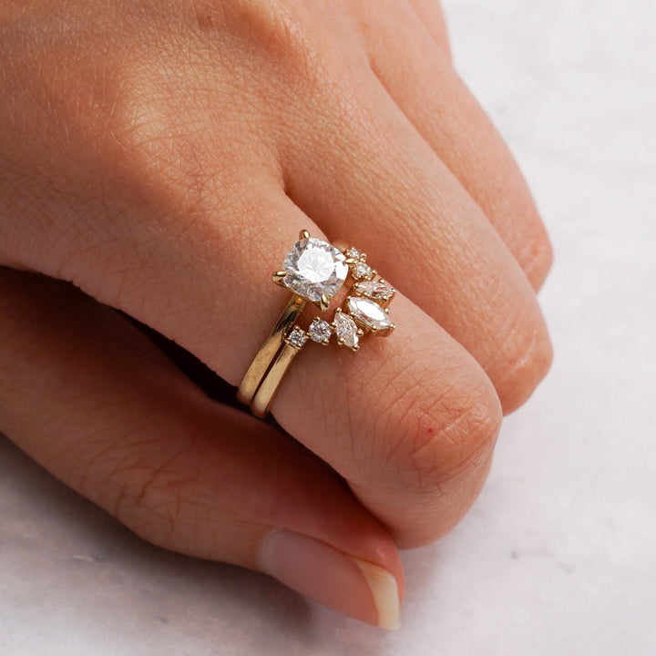 1.0ct-2.0ct Cushion Cut Lab Grown Diamond Solitaire Engagement Ring