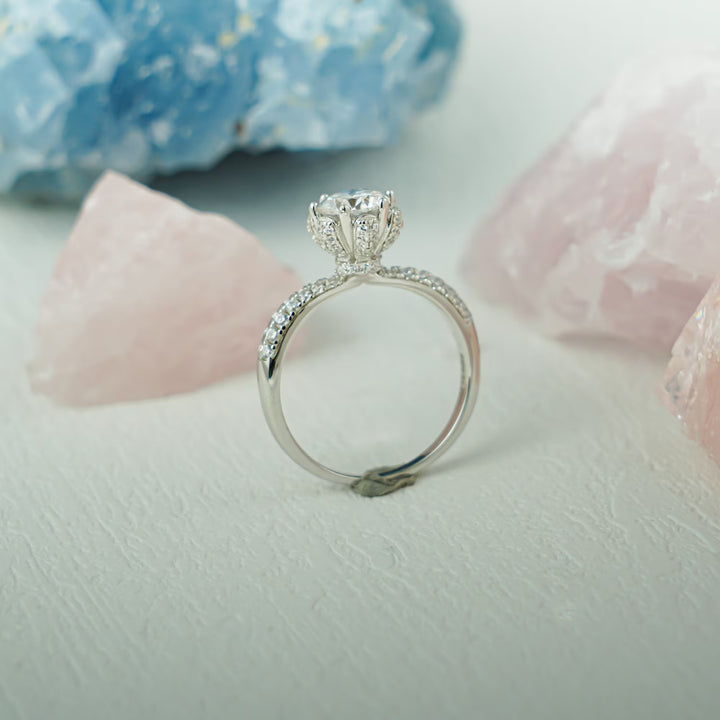 1.50ct-2.50ct Round Cut Lab Grown Diamond Vintage Engagement Ring