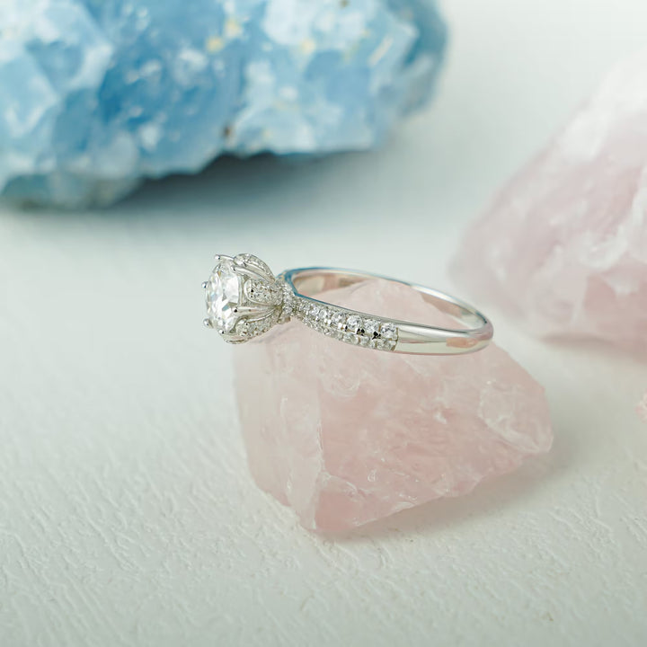 1.50ct-2.50ct Round Cut Lab Grown Diamond Vintage Engagement Ring