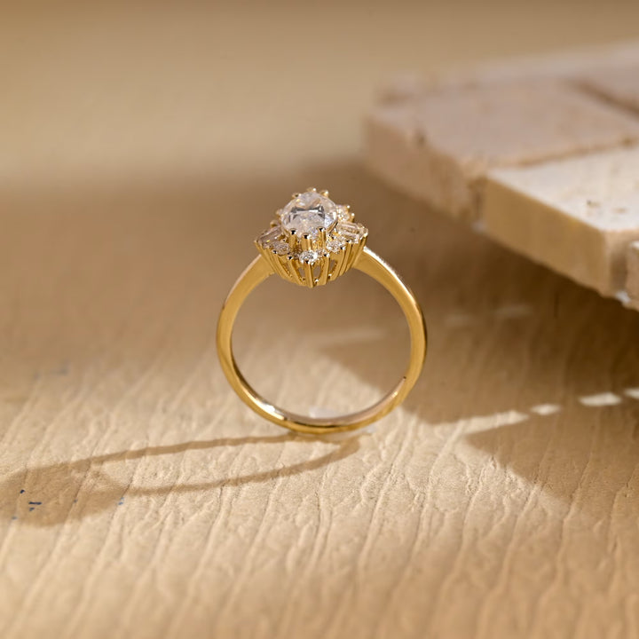 1.0ct-2.0ct Marquise Cut Lab Grown Diamond Cluster Engagement Ring