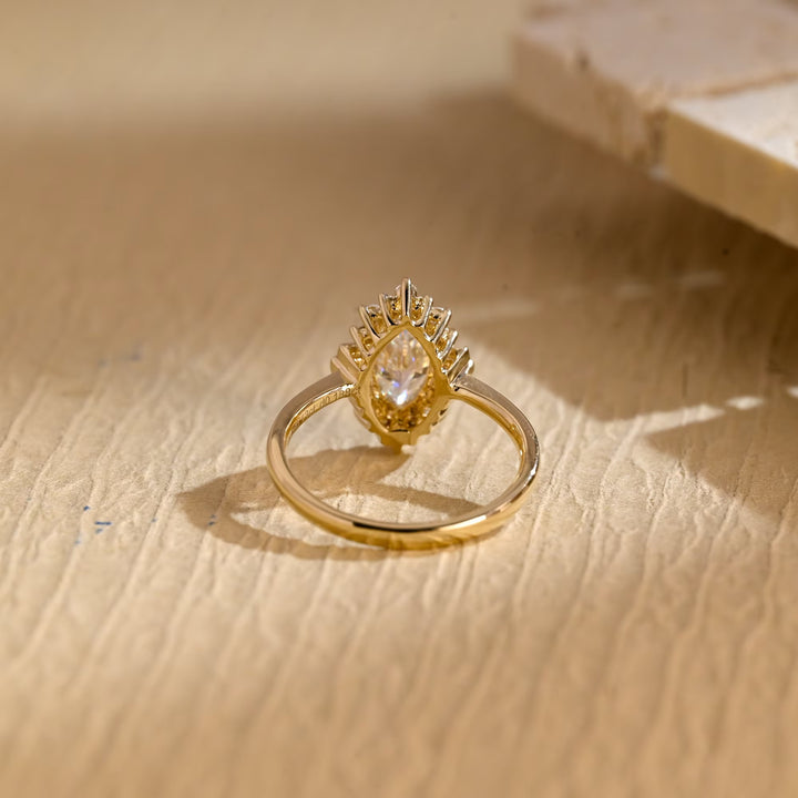 1.0ct-2.0ct Marquise Cut Lab Grown Diamond Cluster Engagement Ring