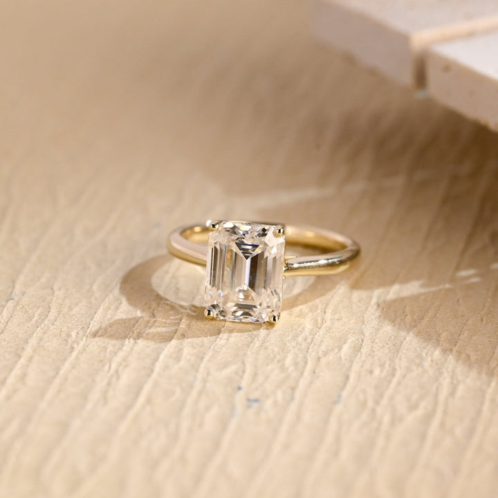 1.50ct-2.50ct Emerald Cut Lab Grown Diamond Solitaire Engagement Ring
