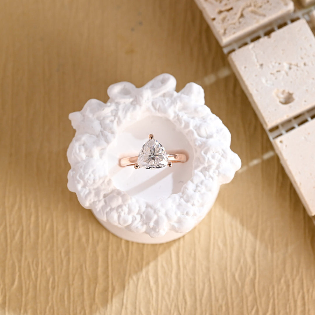 1.0ct-2.0ct Trillion Cut Lab Grown Diamond Solitaire Engagement Ring