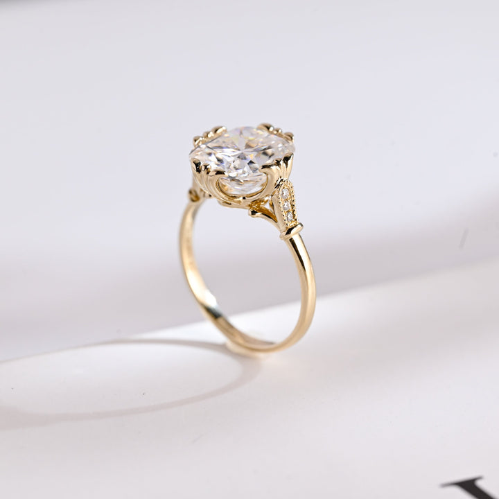 2.0ct-3.0ct Cushion Cut Lab Grown Diamond Vintage Engagement Ring