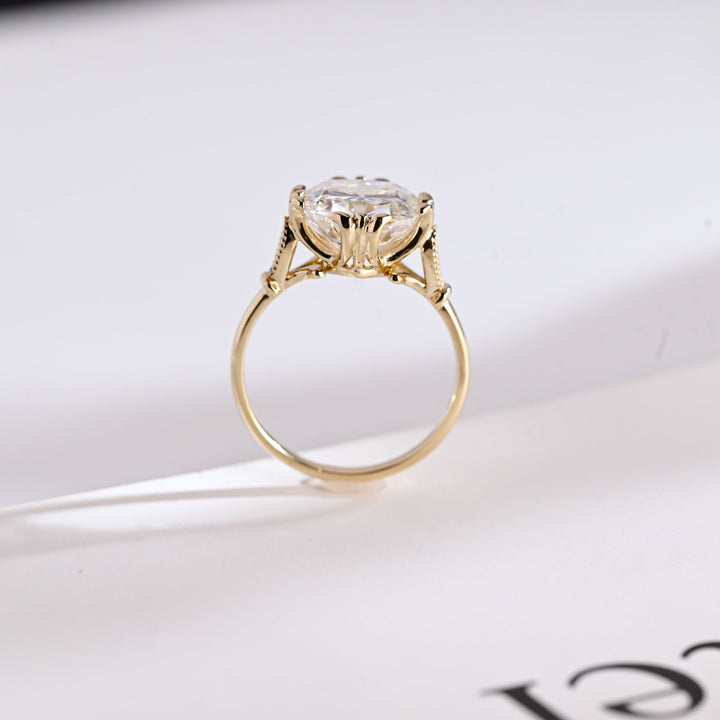 2.0ct-3.0ct Cushion Cut Lab Grown Diamond Vintage Engagement Ring