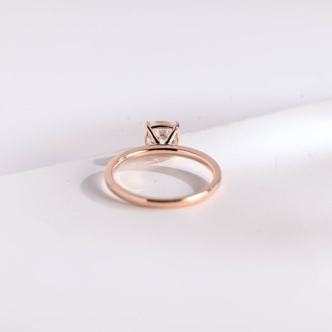 1.0ct-2.0ct Cushion Cut Lab Grown Diamond Solitaire Engagement Ring
