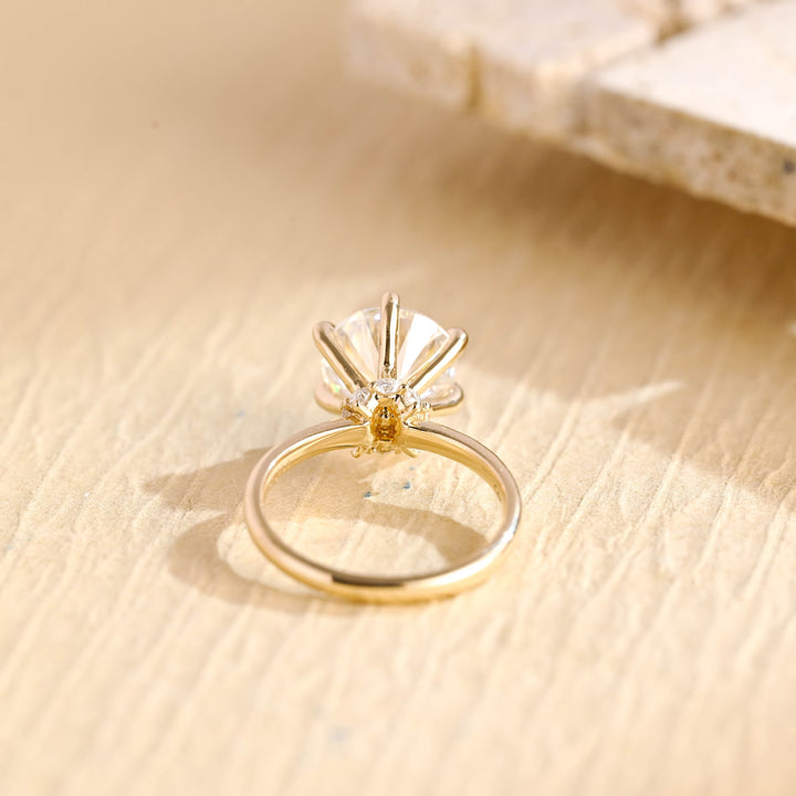 2.0ct-3.0ct Round Cut Lab Grown Diamond Hidden Halo Engagement Ring