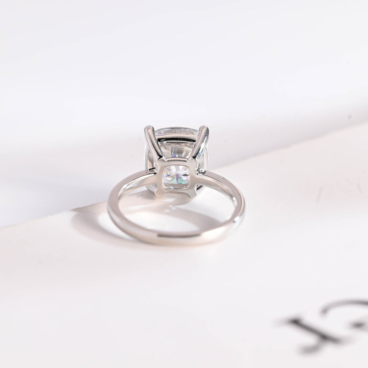 2.0ct-3.0ct Cushion Cut Lab Grown Diamond Solitaire Engagement Ring