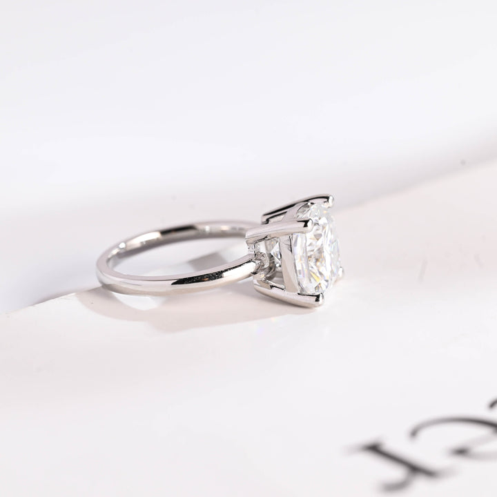 2.0ct-3.0ct Cushion Cut Lab Grown Diamond Solitaire Engagement Ring