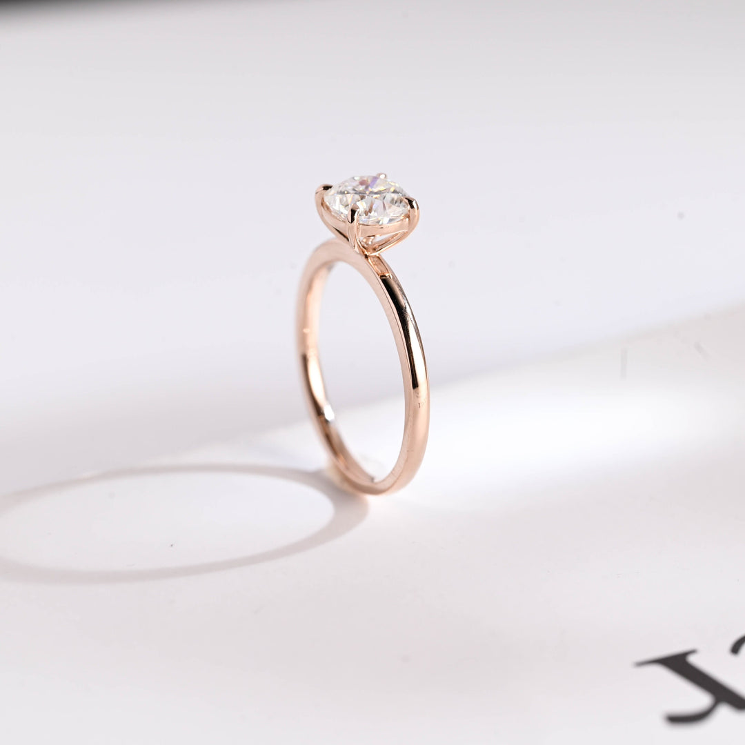 1.0ct-2.0ct Cushion Cut Lab Grown Diamond Solitaire Engagement Ring