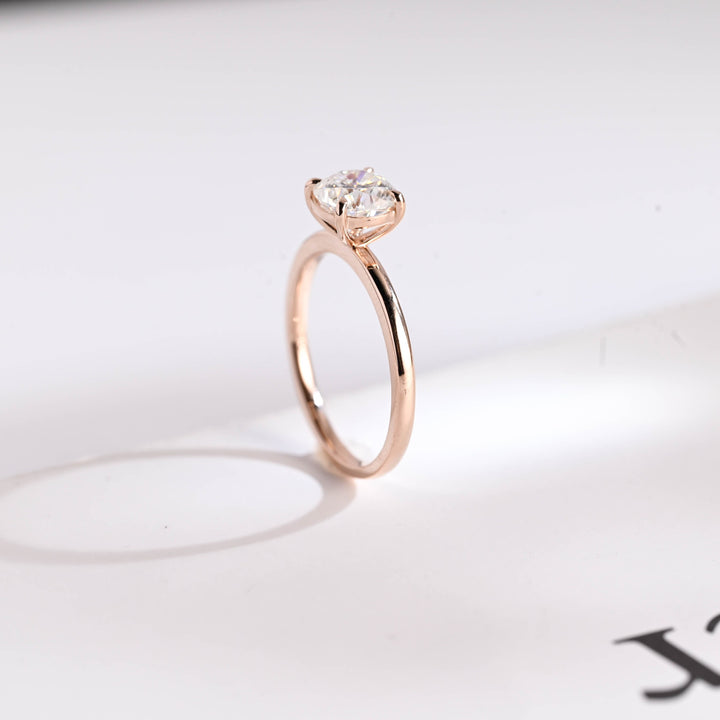 1.0ct-2.0ct Cushion Cut Lab Grown Diamond Solitaire Engagement Ring