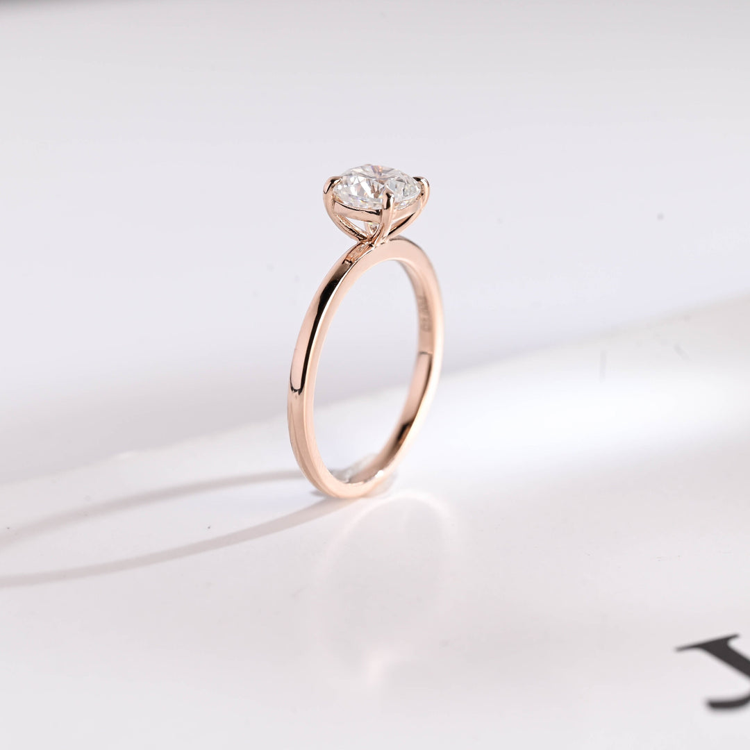 1.0ct-2.0ct Cushion Cut Lab Grown Diamond Solitaire Engagement Ring