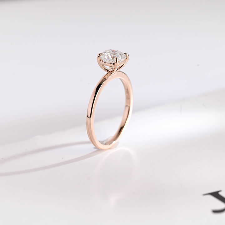 1.0ct-2.0ct Cushion Cut Lab Grown Diamond Solitaire Engagement Ring