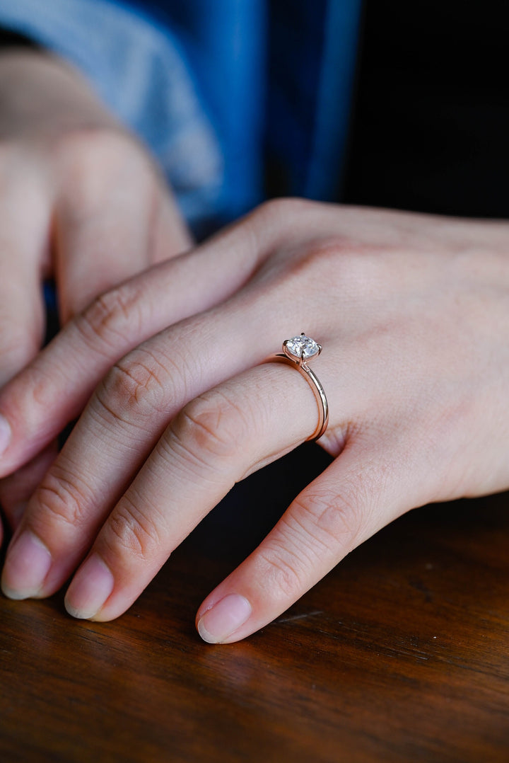 1.0ct-2.0ct Cushion Cut Lab Grown Diamond Solitaire Engagement Ring