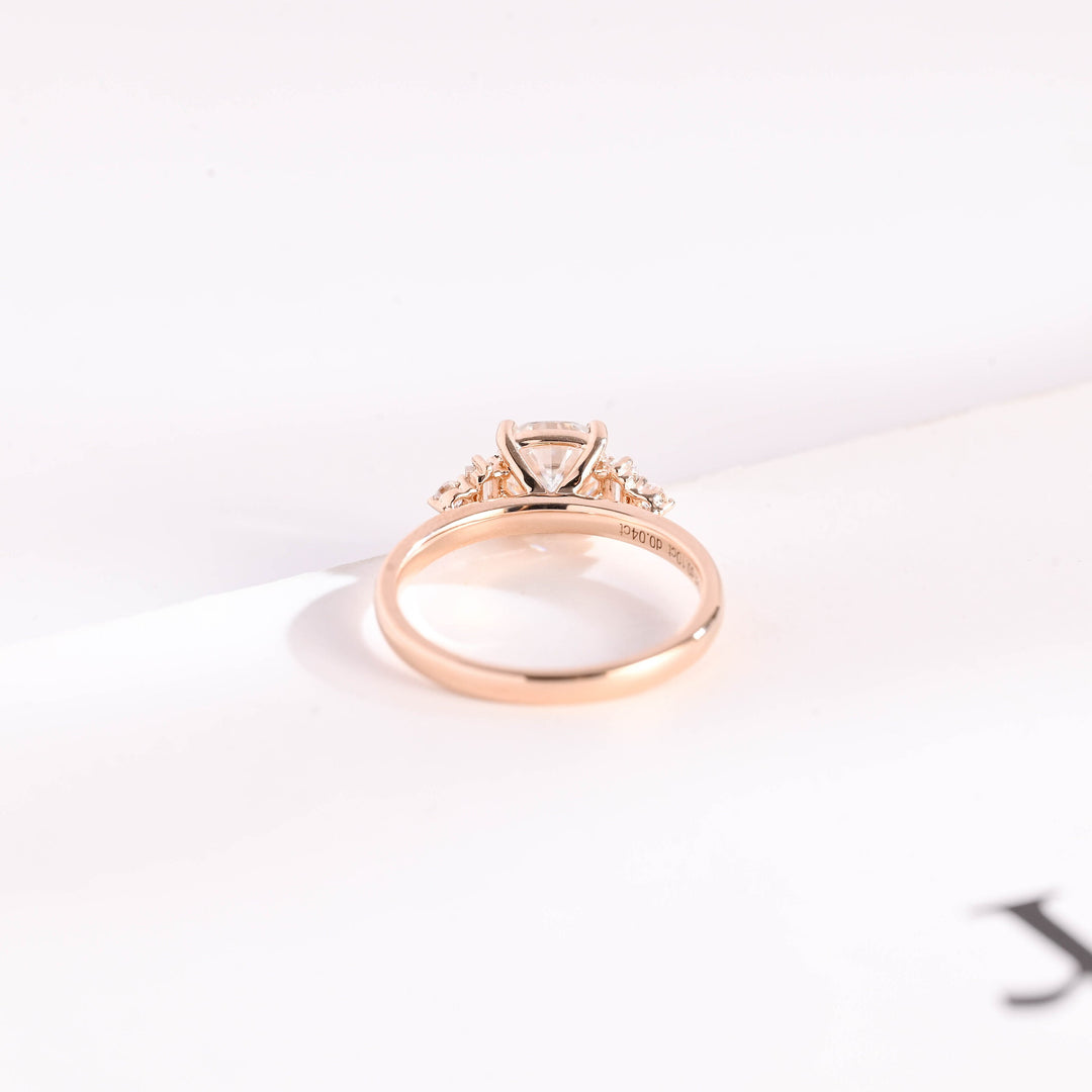 1.0ct-2.0ct Cushion Cut Lab Grown Diamond Five Stone Engagement Ring