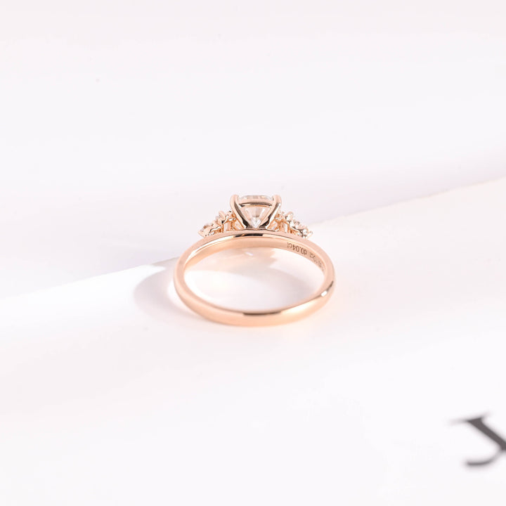 1.0ct-2.0ct Cushion Cut Lab Grown Diamond Five Stone Engagement Ring