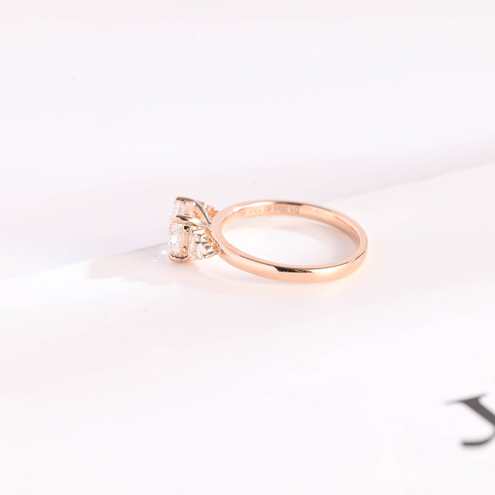 1.0ct-2.0ct Cushion Cut Lab Grown Diamond Five Stone Engagement Ring