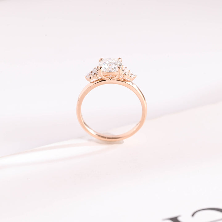 1.0ct-2.0ct Cushion Cut Lab Grown Diamond Five Stone Engagement Ring