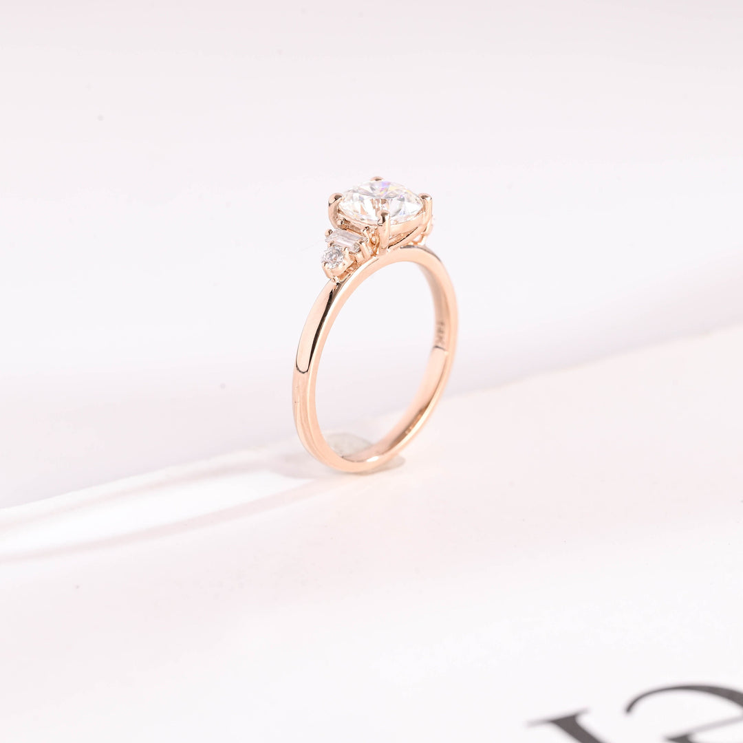 1.0ct-2.0ct Cushion Cut Lab Grown Diamond Five Stone Engagement Ring