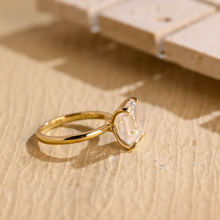 2.0ct-3.0ct Emerald Cut Lab Grown Diamond Solitaire Engagement Ring