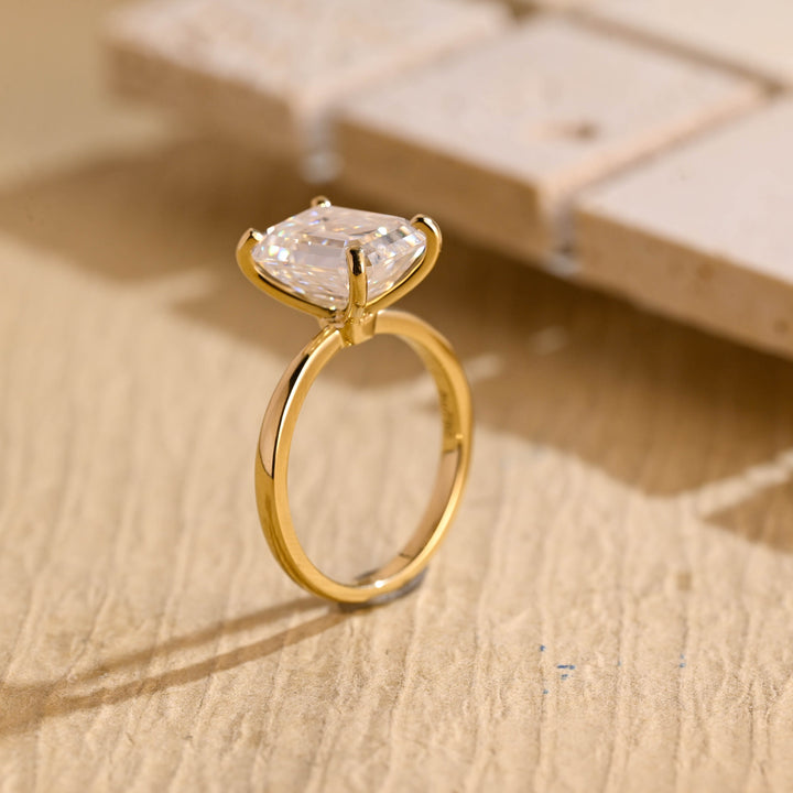 2.0ct-3.0ct Emerald Cut Lab Grown Diamond Solitaire Engagement Ring