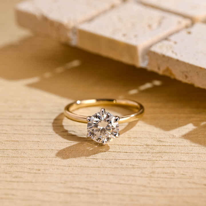 1.50ct-2.50ct Round Cut Lab Grown Hidden Halo Diamond Engagement Ring