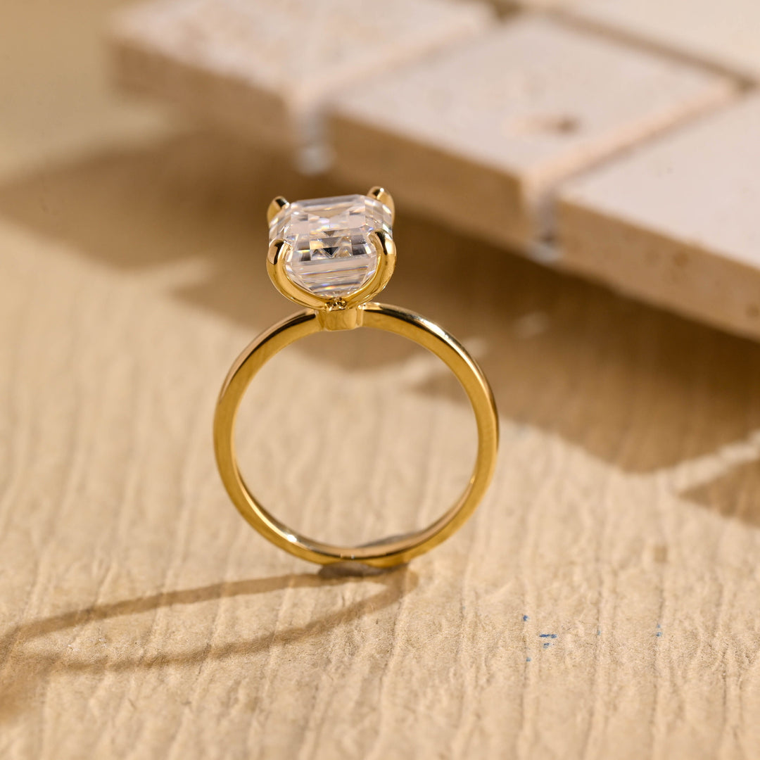 2.0ct-3.0ct Emerald Cut Lab Grown Diamond Solitaire Engagement Ring