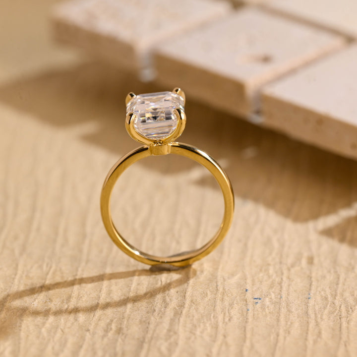 2.0ct-3.0ct Emerald Cut Lab Grown Diamond Solitaire Engagement Ring