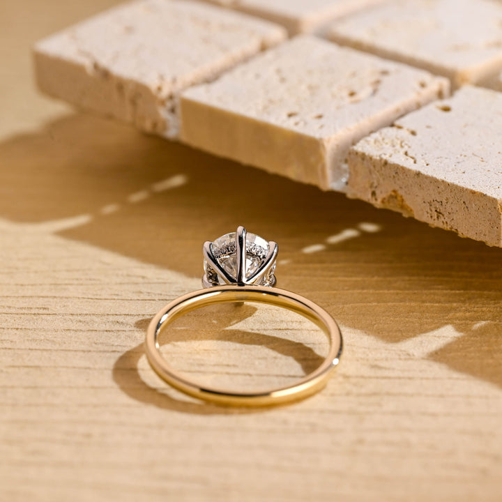 1.50ct-2.50ct Round Cut Lab Grown Hidden Halo Diamond Engagement Ring