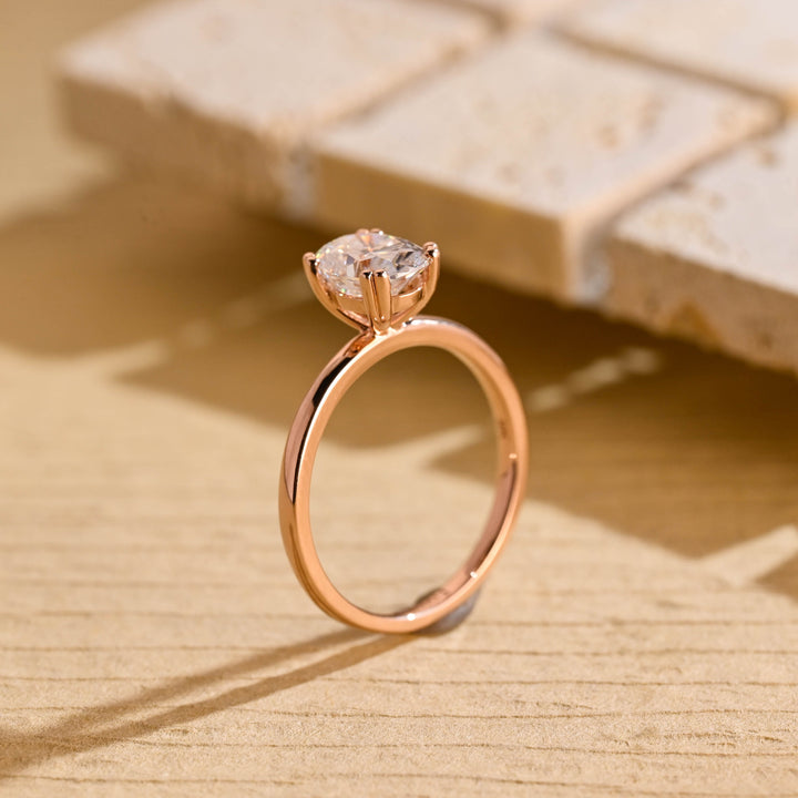 1.50ct-2.50ct Oval Cut Lab Grown Diamond Solitaire Engagement Ring