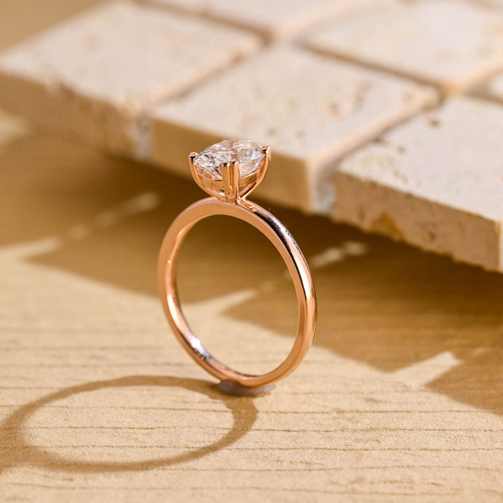 1.50ct-2.50ct Oval Cut Lab Grown Diamond Solitaire Engagement Ring
