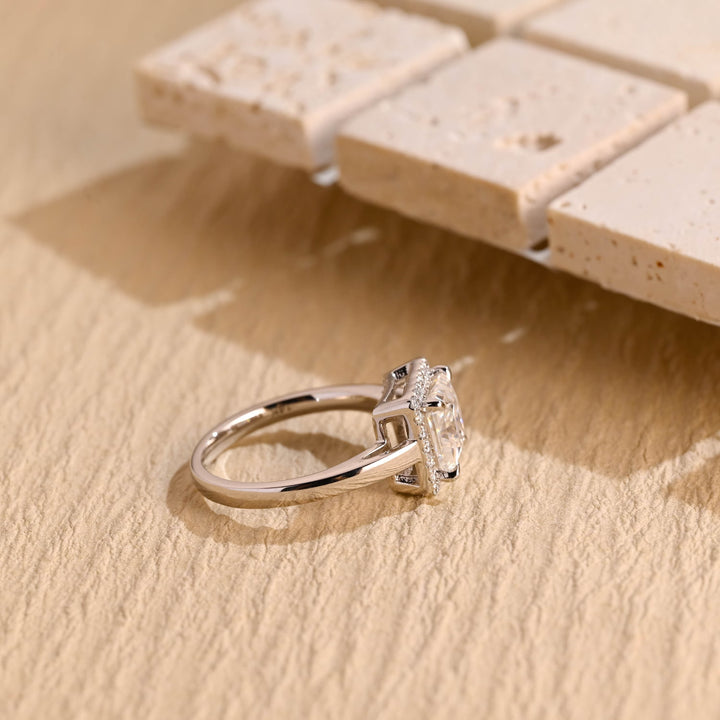 1.50ct-2.50ct Princess Cut Lab Grown Diamond Halo Engagement Ring