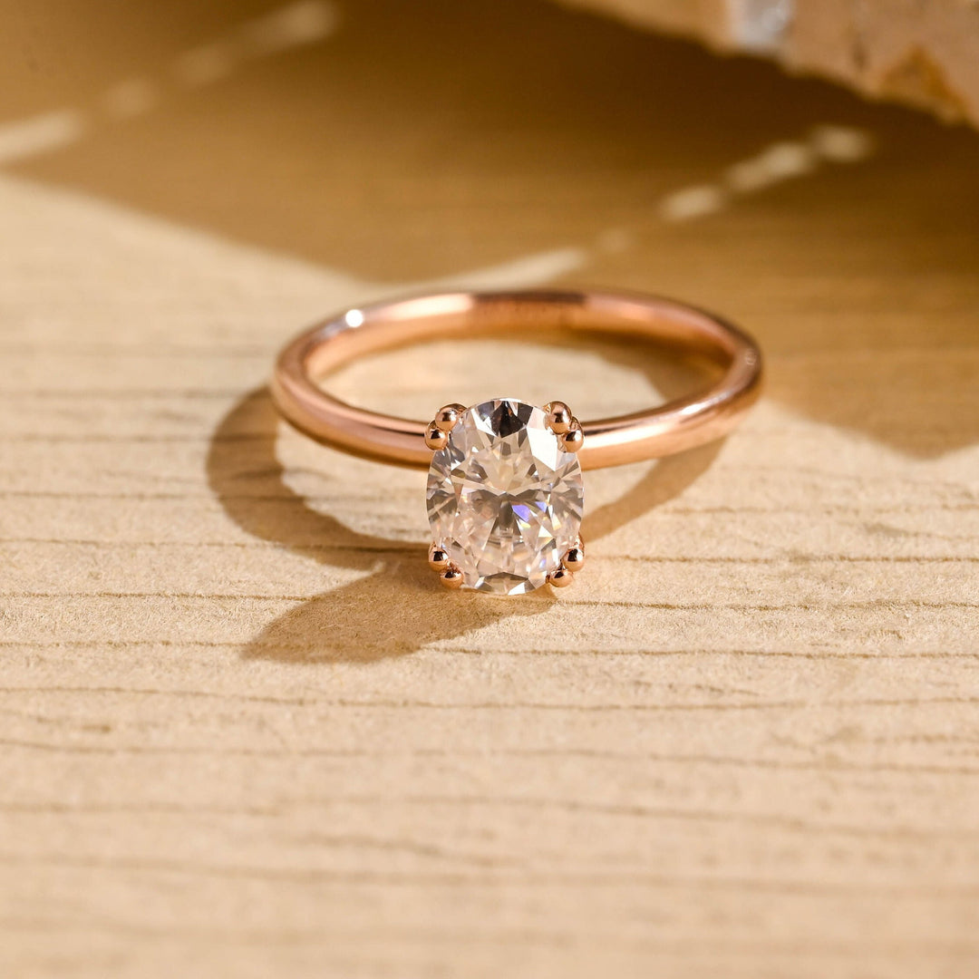 1.50ct-2.50ct Oval Cut Lab Grown Diamond Solitaire Engagement Ring