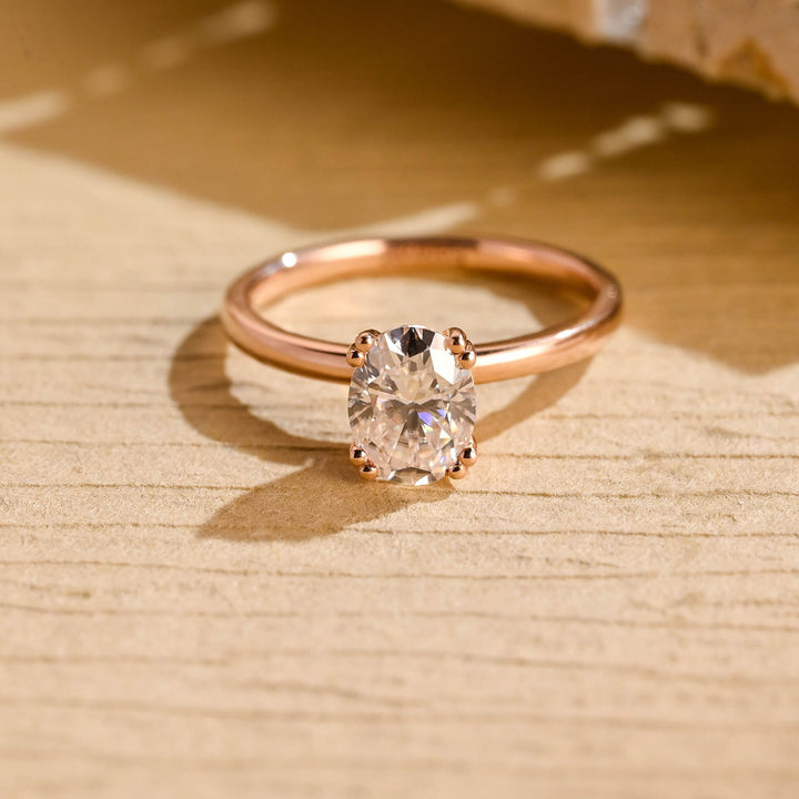 1.50ct-2.50ct Oval Cut Lab Grown Diamond Solitaire Engagement Ring