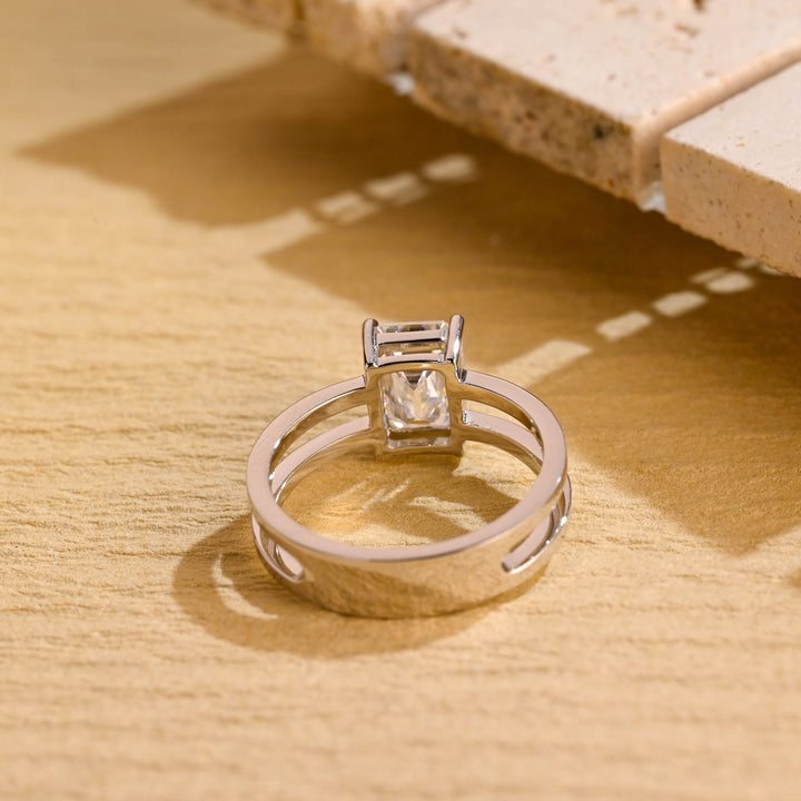 1.50ct-2.50ct Emerald Cut Lab Grown Diamond Solitaire Engagement Ring