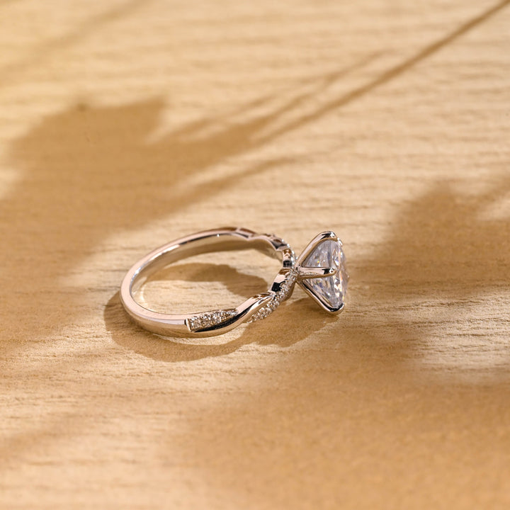 1.50ct-2.50ct Heart Cut Lab Grown Diamond Infinity Engagement Ring