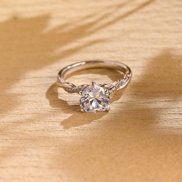 1.50ct-2.50ct Heart Cut Lab Grown Diamond Infinity Engagement Ring