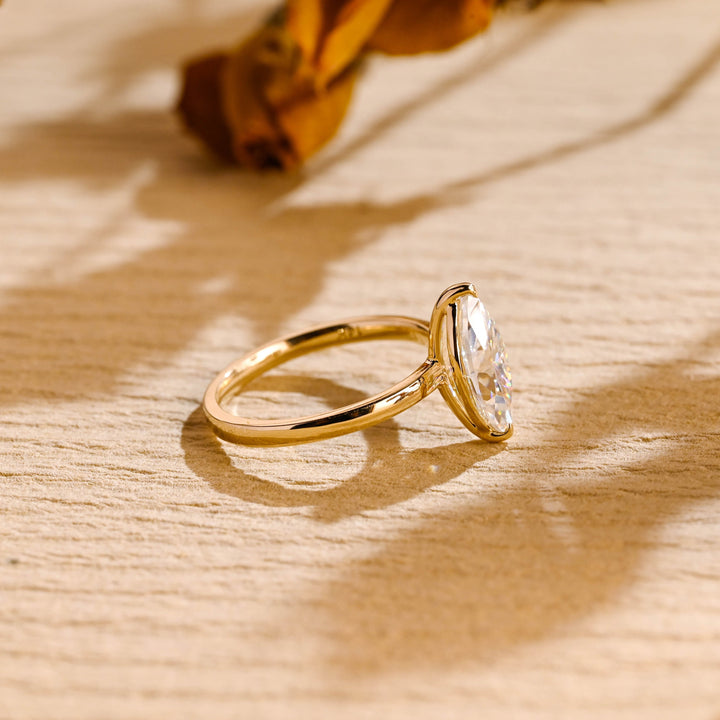 2.0ct-3.0ct Marquise Cut Lab Grown Diamond Solitaire Engagement Ring
