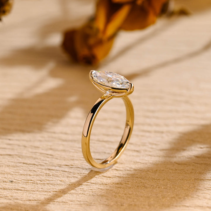 2.0ct-3.0ct Marquise Cut Lab Grown Diamond Solitaire Engagement Ring