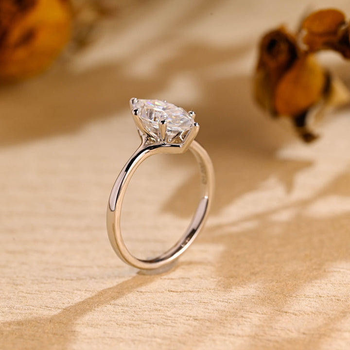 1.50ct-2.50ct Marquise Cut Lab Grown Diamond Solitaire Engagement Ring