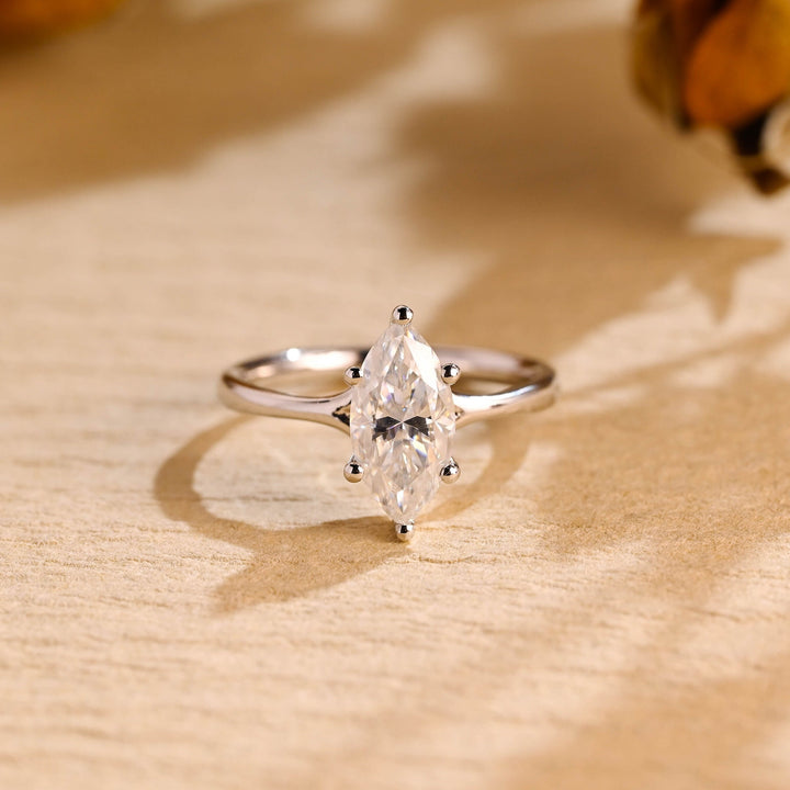 1.50ct-2.50ct Marquise Cut Lab Grown Diamond Solitaire Engagement Ring