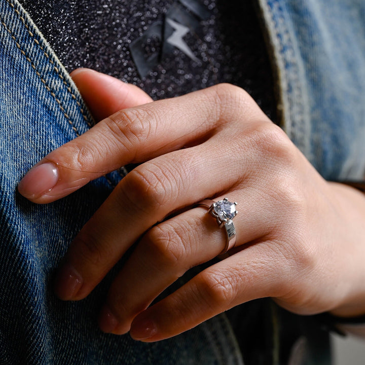 1.0ct-2.0ct Heart Cut Lab Grown Diamond Solitaire Engagement Ring
