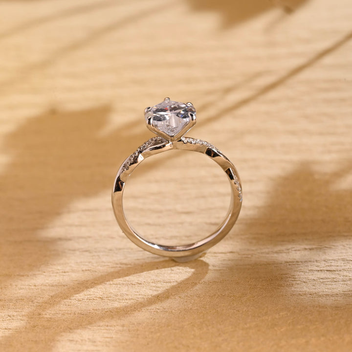 1.50ct-2.50ct Heart Cut Lab Grown Diamond Infinity Engagement Ring