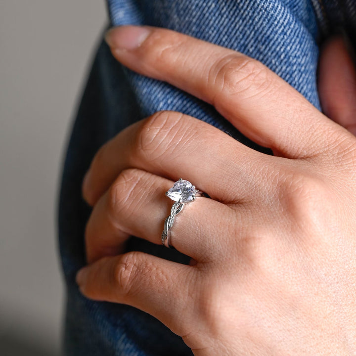 1.50ct-2.50ct Heart Cut Lab Grown Diamond Infinity Engagement Ring