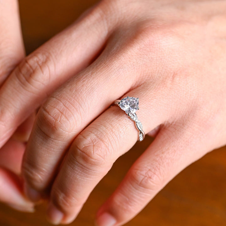 1.50ct-2.50ct Heart Cut Lab Grown Diamond Infinity Engagement Ring